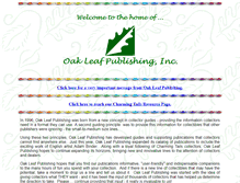 Tablet Screenshot of oakleafpublishing.com
